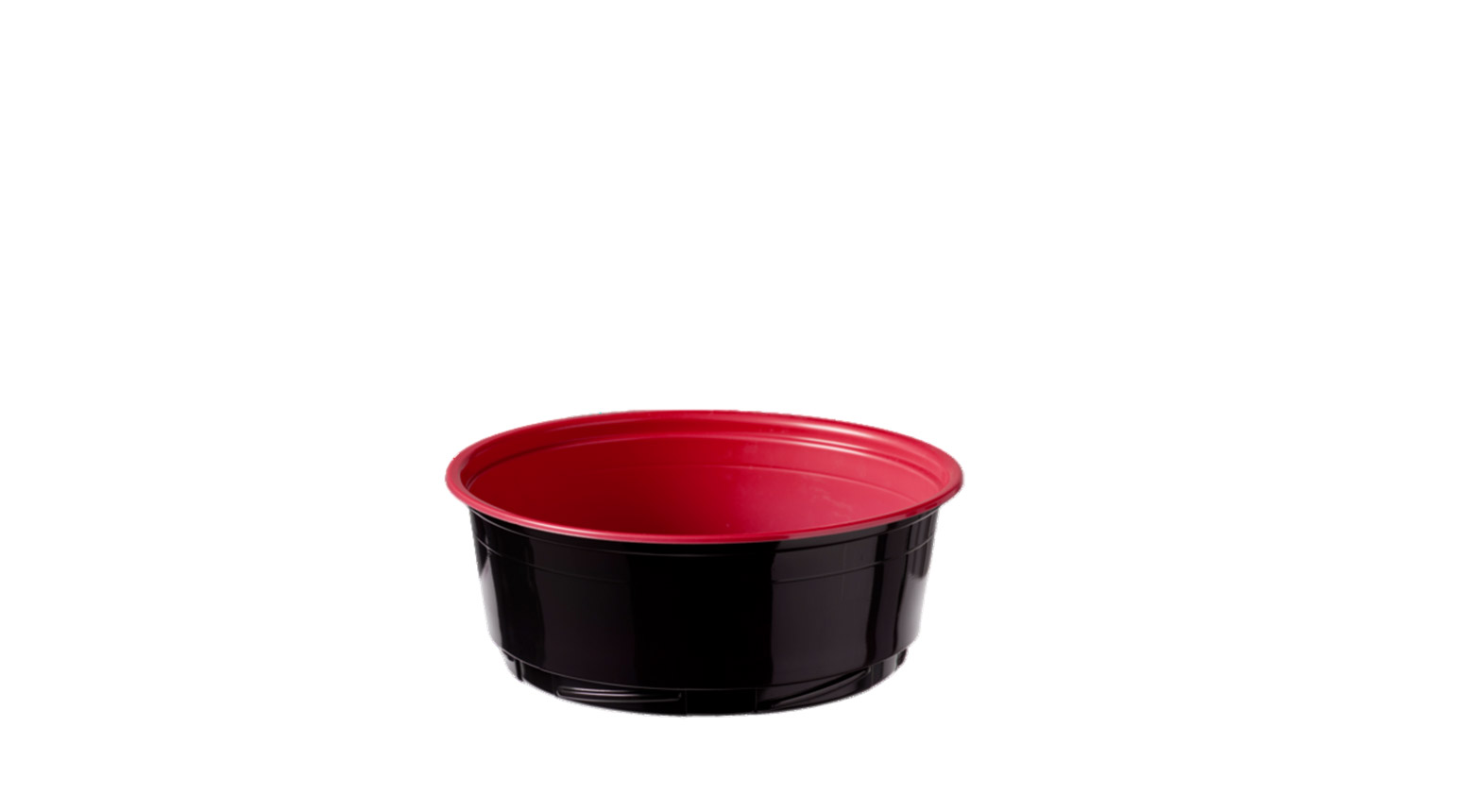 Menübecher Twist & Click, 250 ml, Ø 120 mm, PP, rot/schwarz