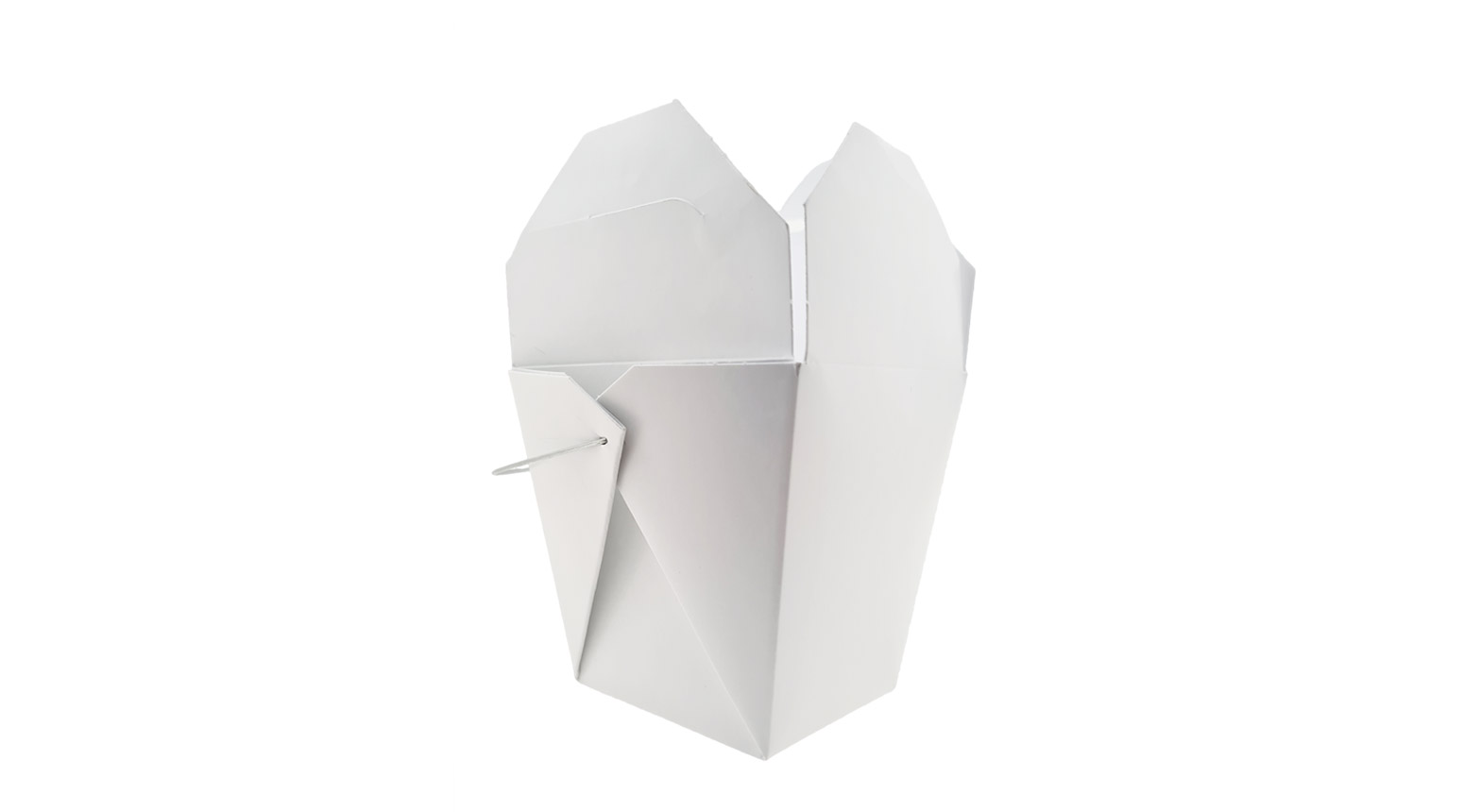 Foodbox mit Henkel, 750 ml, 79 x 67 x 101 mm, Karton, weiss