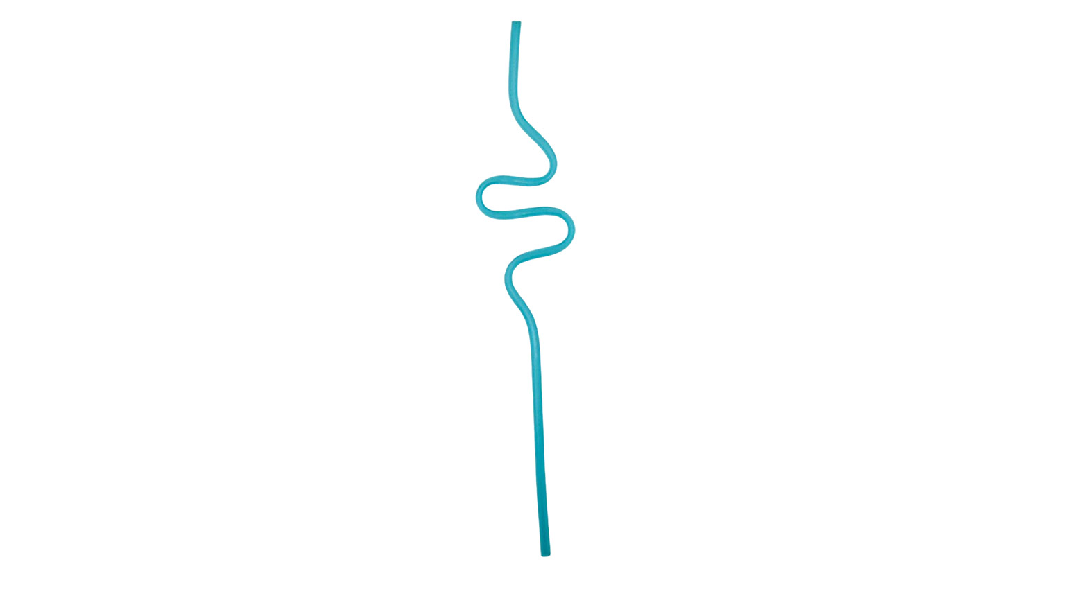 Trinkhalm "Wave" Ø 5 x 250 mm, PET, blau