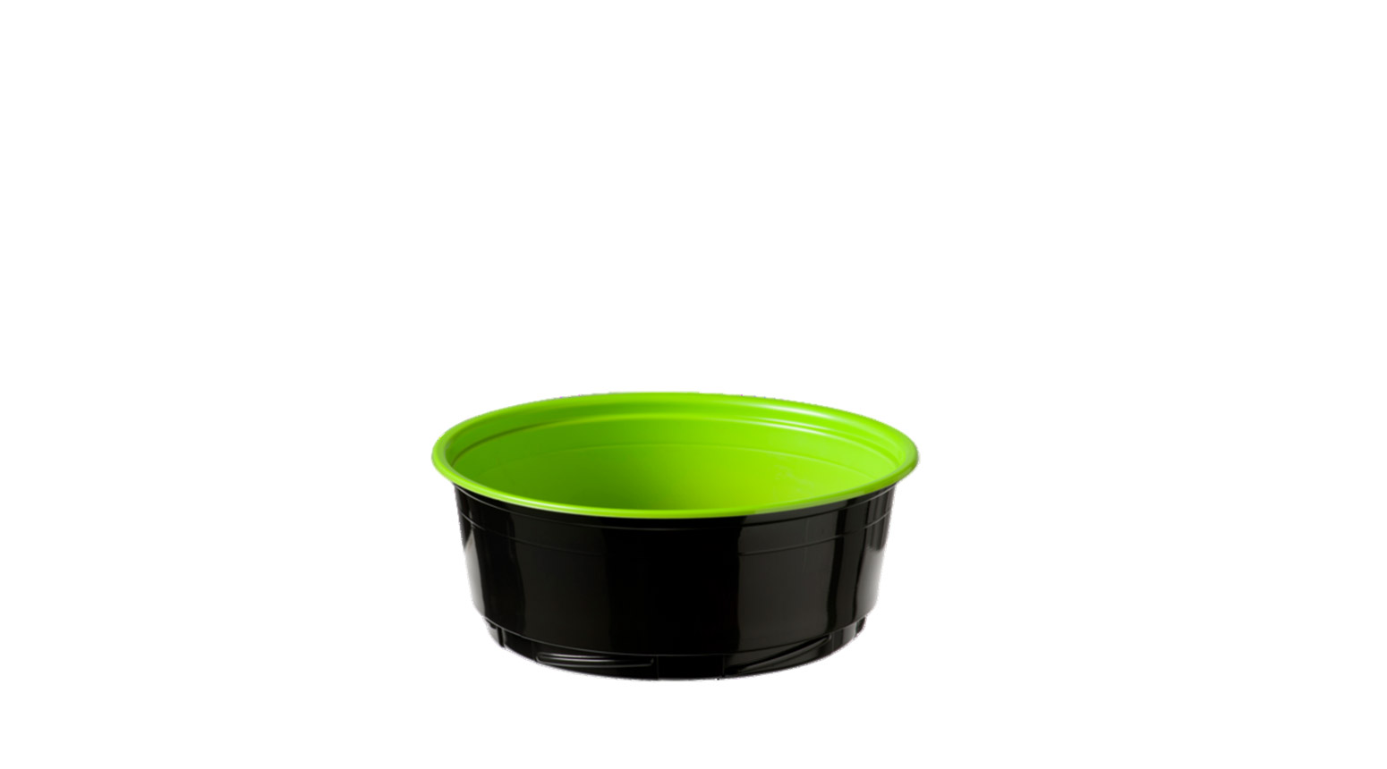Menübecher Twist & Click, 250 ml, Ø 120 mm, PP, grün/schwarz