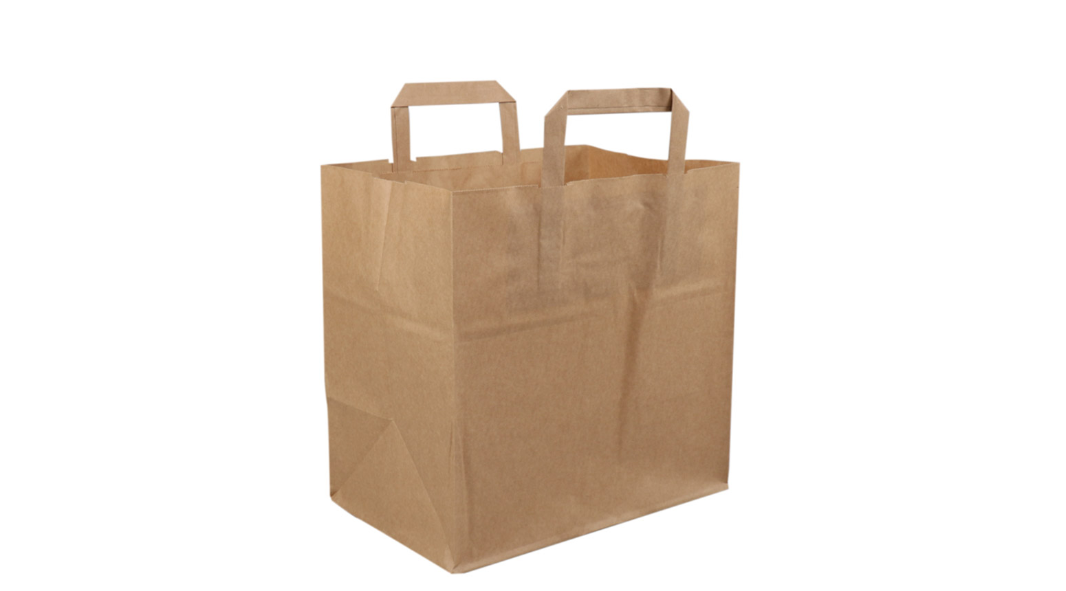 Papiertragetasche mit Henkel, 26 + 2x8.5 x 26 cm