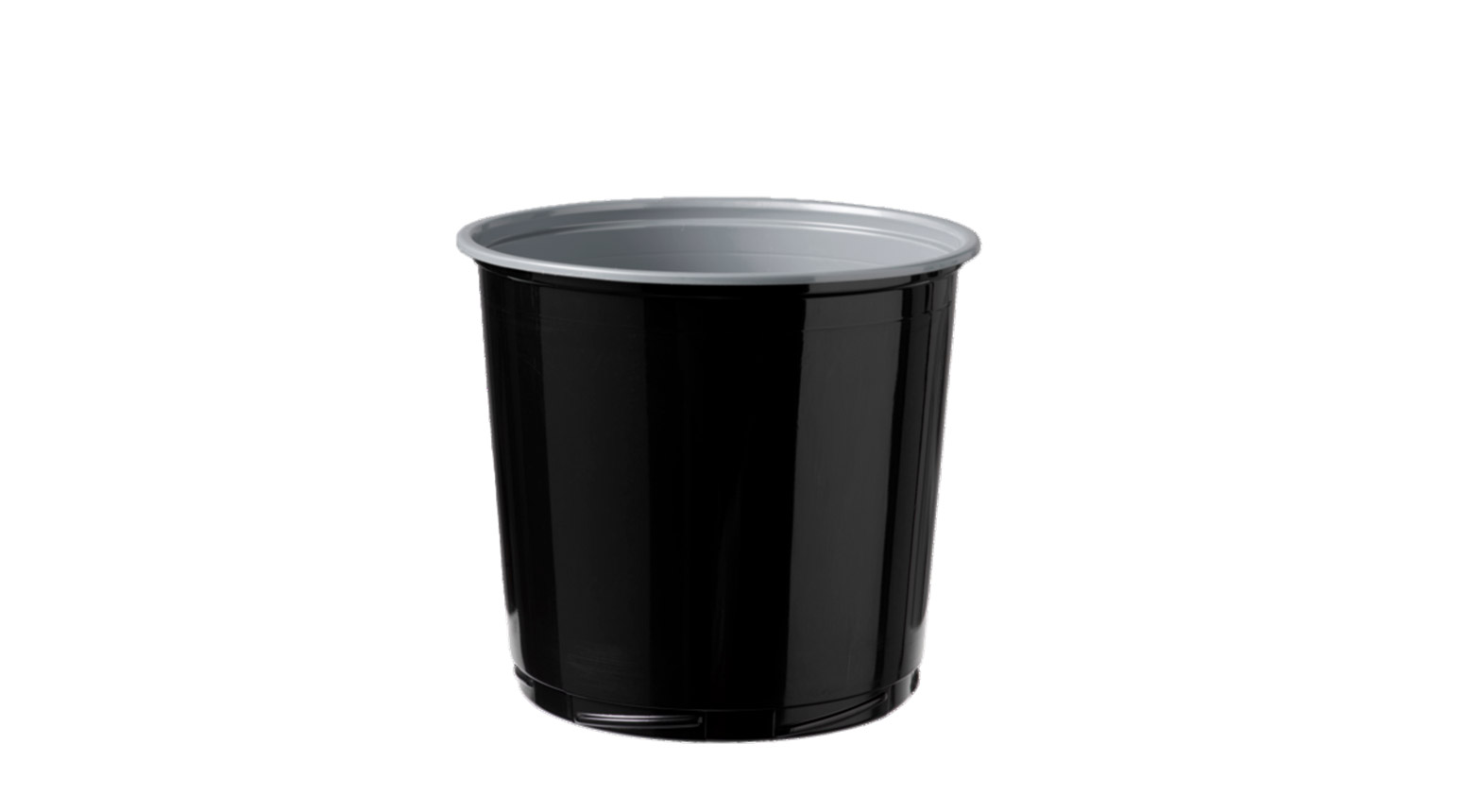 Menübecher Twist & Click, 750 ml, Ø 120 mm, PP, silber/schwarz
