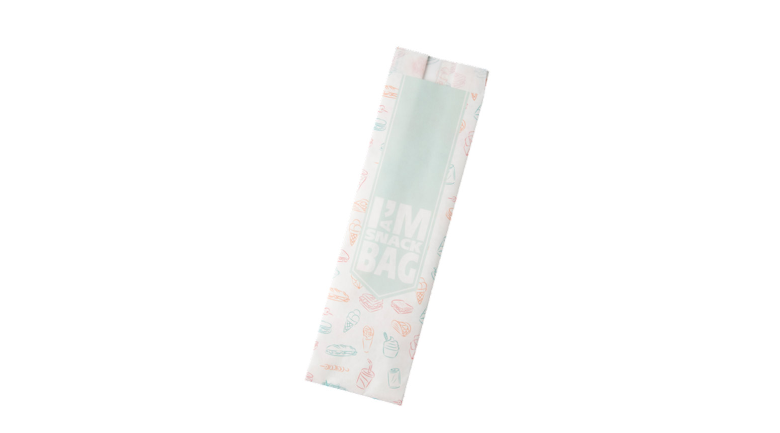 Sandwichbeutel 32 x 9.5 x 7.5 cm, Pergamentpapier, I'm a Snack BAG