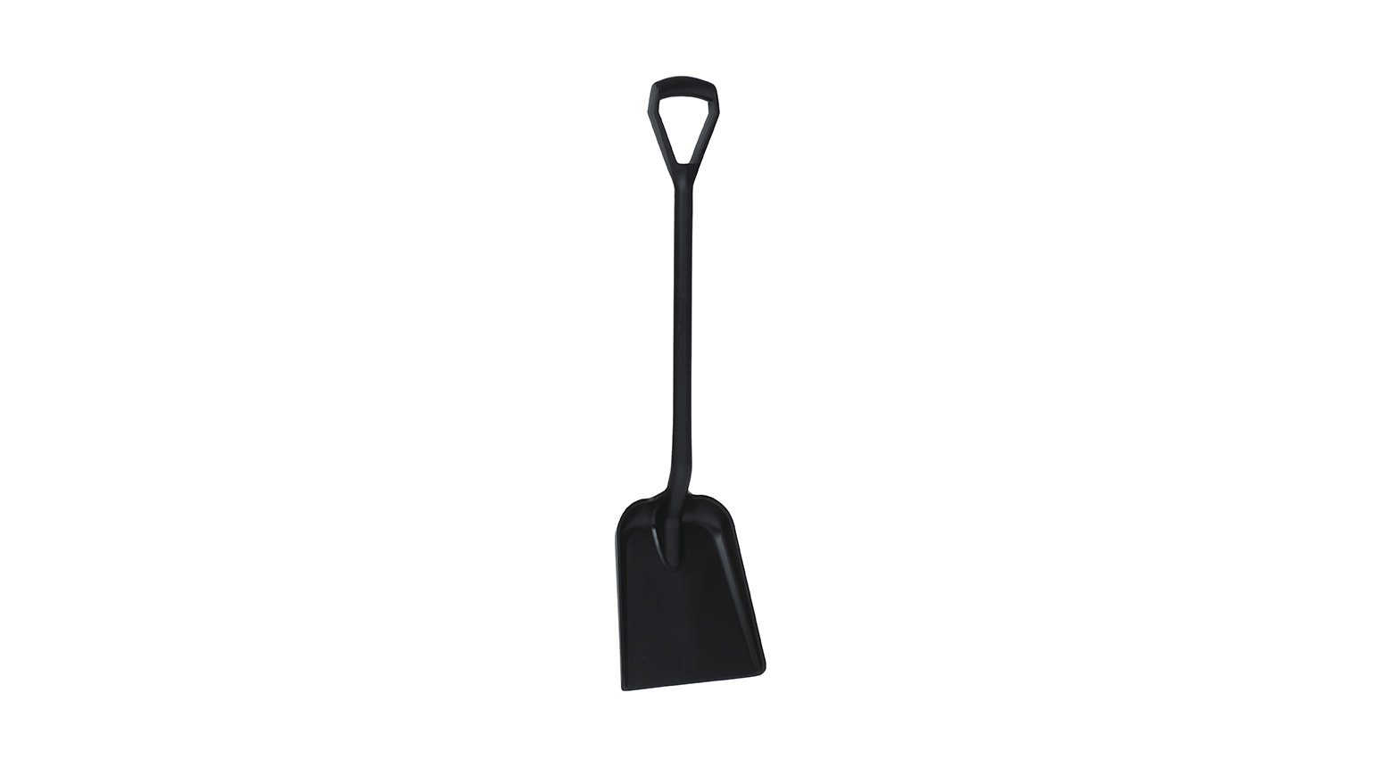 VIKAN Schaufel, 327 x 271 x 50 mm, 1040 mm, schwarz