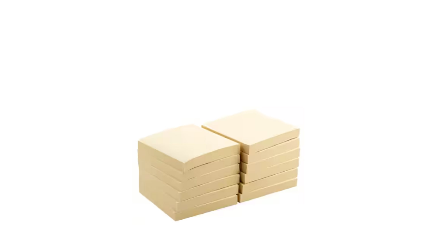 Haftnotizen Gelb 76 x 76 mm 75 g/m² 12 x 100 Blatt