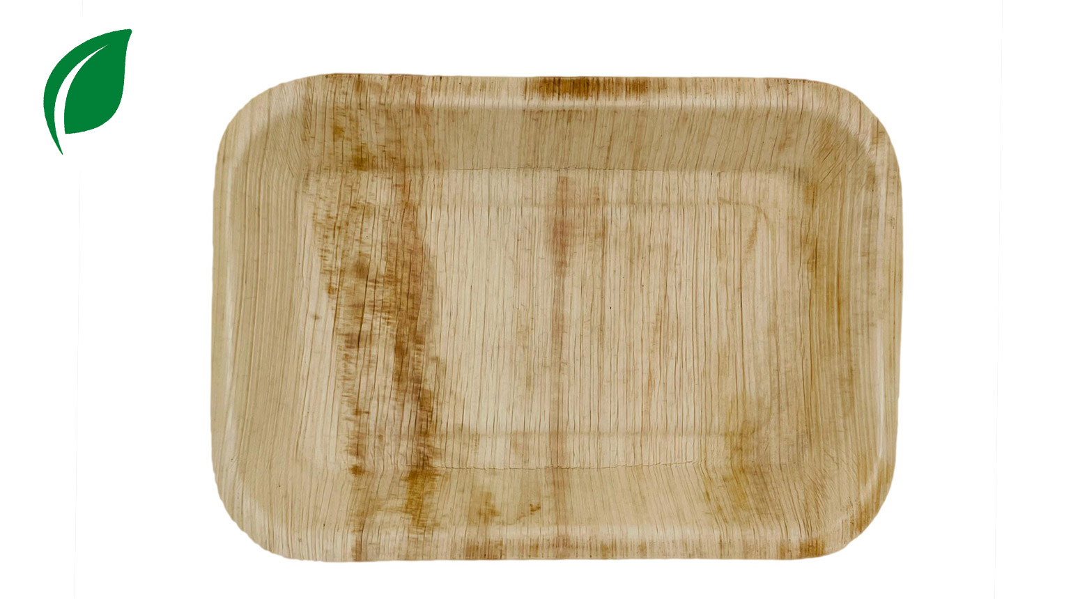 Palmblatt Teller, rechteckig, 240 x 160 x 25 mm