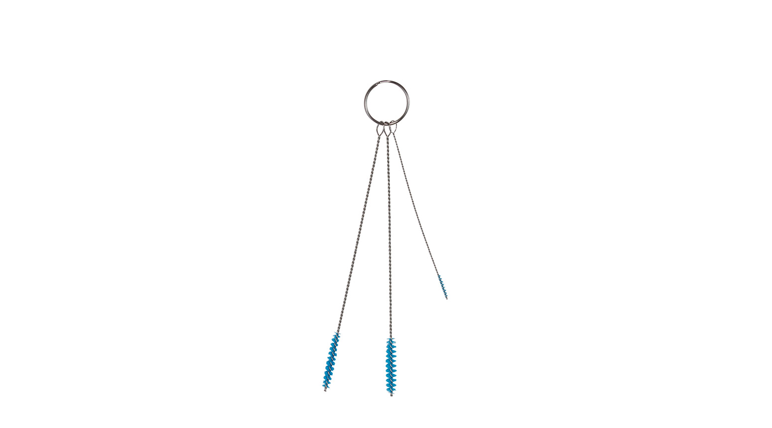 VIKAN Reinigungsset mit 3 Bürsten, weich, 150 mm, Ø 2, Ø 5, Ø 6 mm, blau