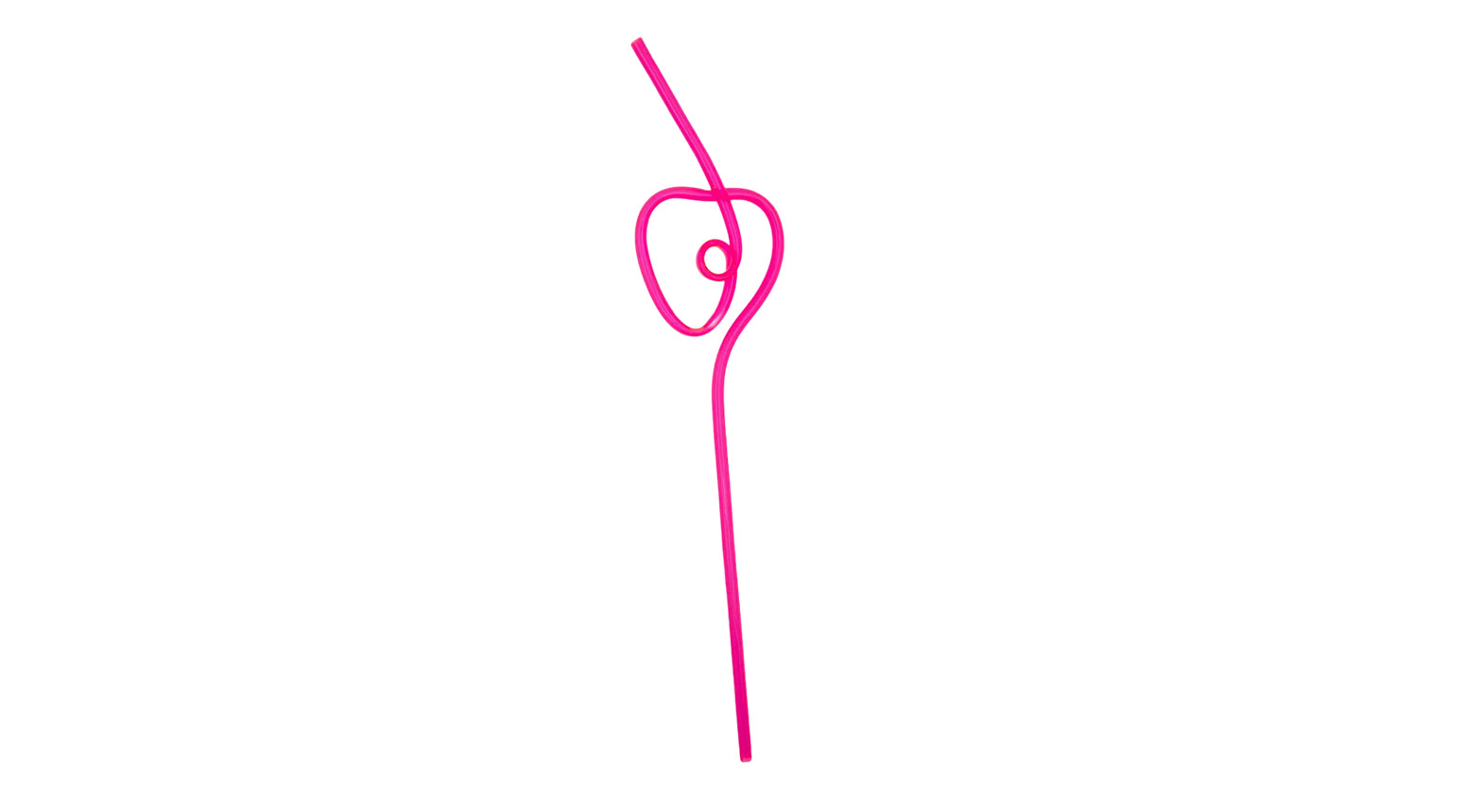 Trinkhalm "Crazy" Ø 5 x 250 mm, PET, pink