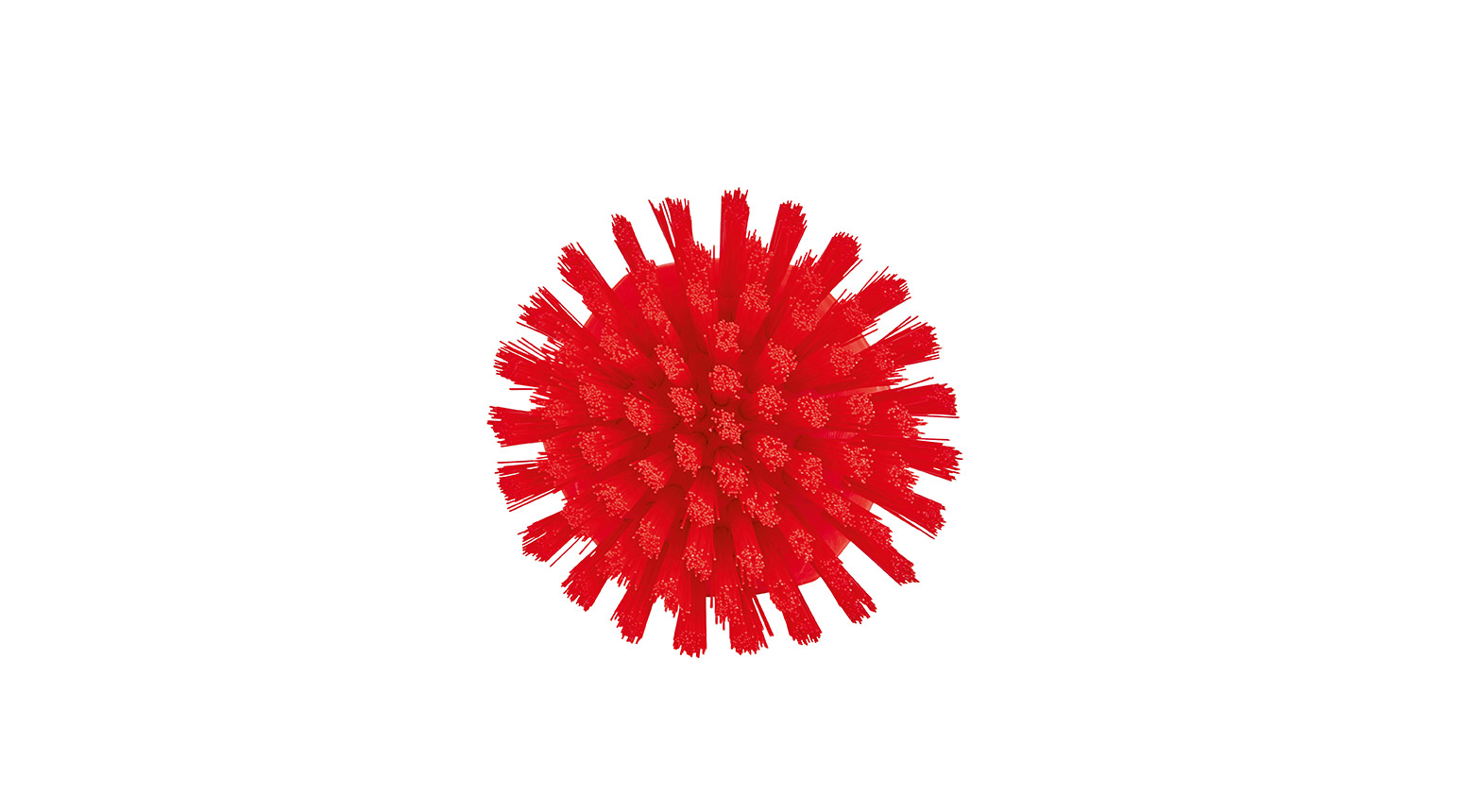 VIKAN Runde Handbürste, hart, Ø 110 mm, Borstenlänge 44 mm, rot