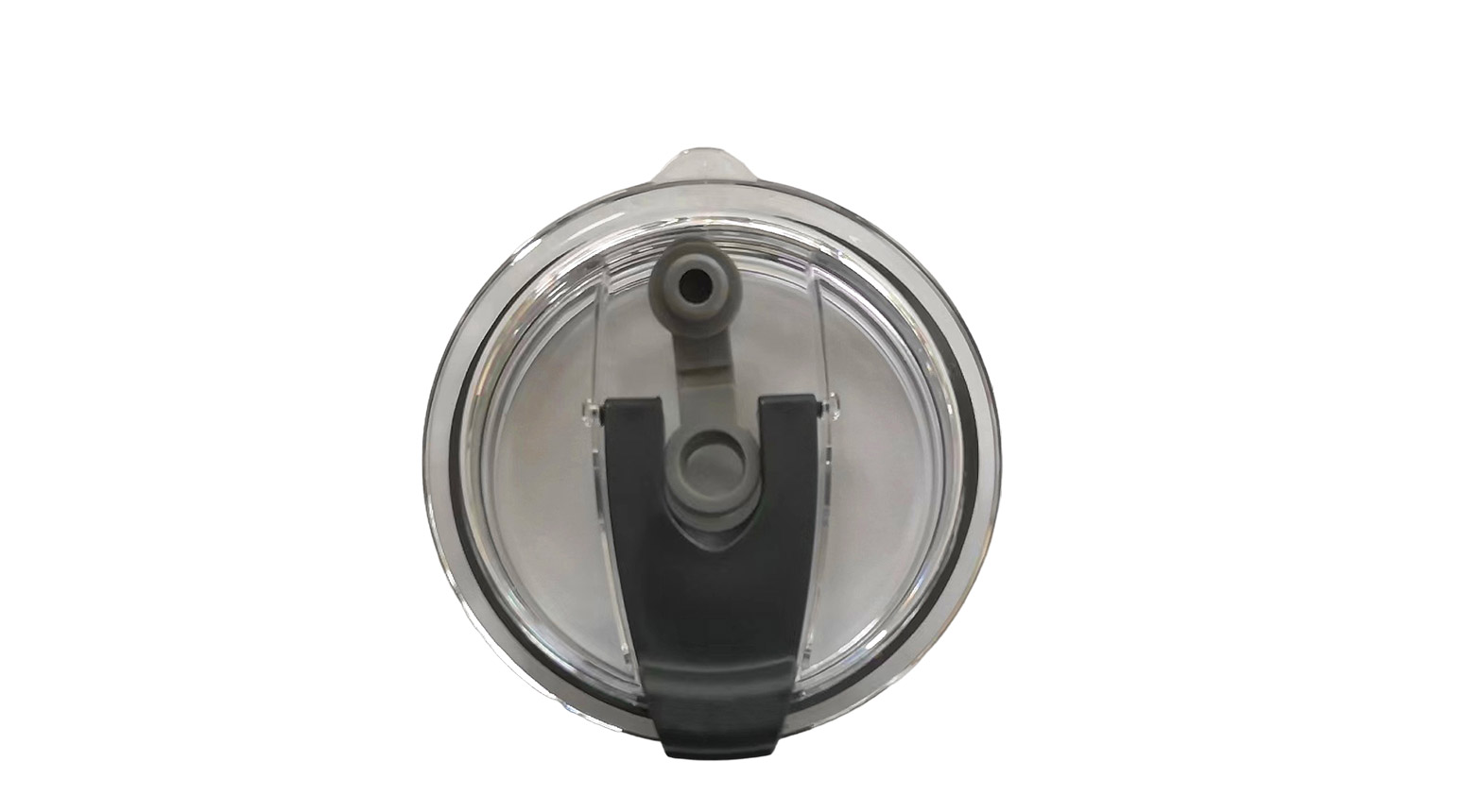Mehrweg-Deckel "Coffee To Go" für Weck-Trinkglas, Ø 80mm, PS, transp./schwarz