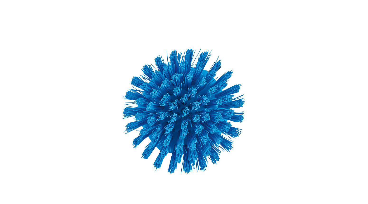 VIKAN Runde Handbürste, hart, Ø 110 mm, Borstenlänge 44 mm, blau