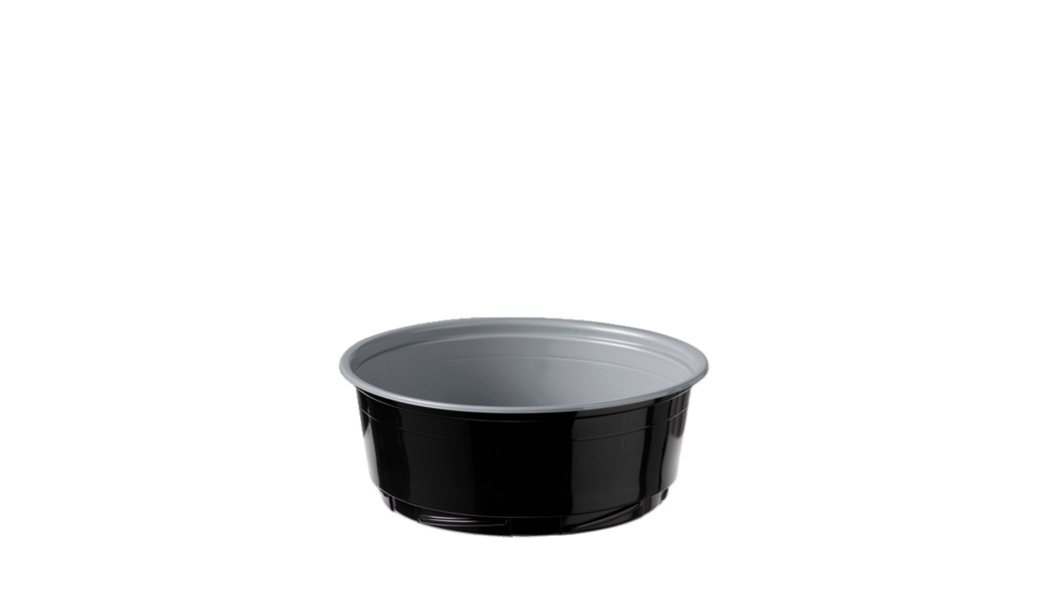 Menübecher Twist & Click, 250 ml, Ø 120 mm, PP, silber/schwarz