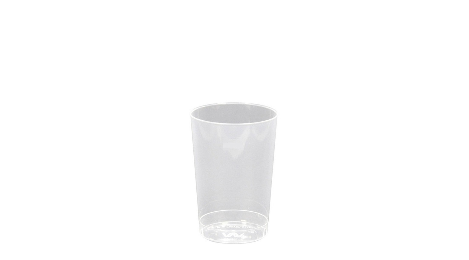 Trinkbecher "stabil", 100 ml, Ø 55 x 75 mm, PS, splitterfrei, glasklar