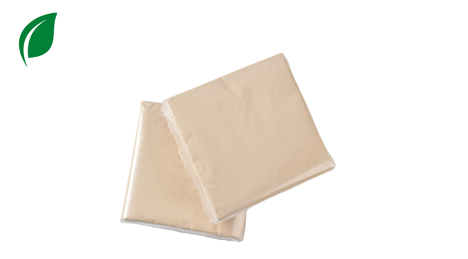 Serviette natur, 2-lagig, 33 x 33 cm, 1/4 Falz, Zellstoff, braun,