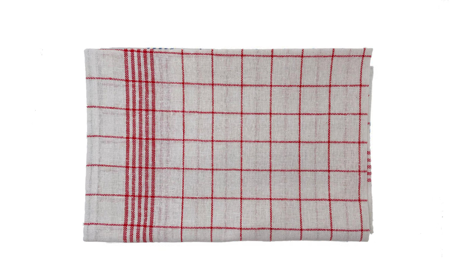 Geschirrtuch Halbleinen rot/weiss