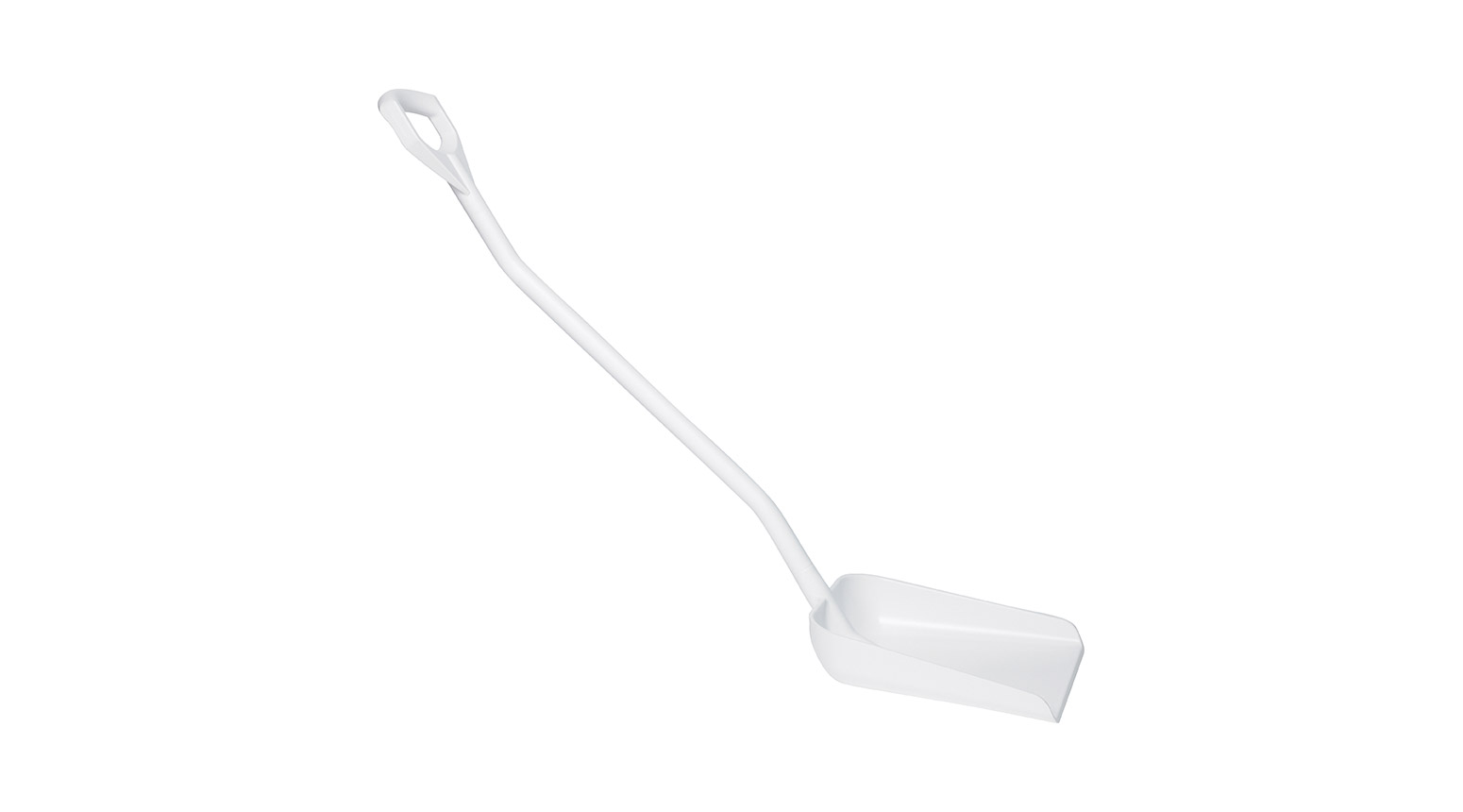 VIKAN Ergonomische Schaufel, 380 x 340 x 90 mm, 1310 mm, weiss