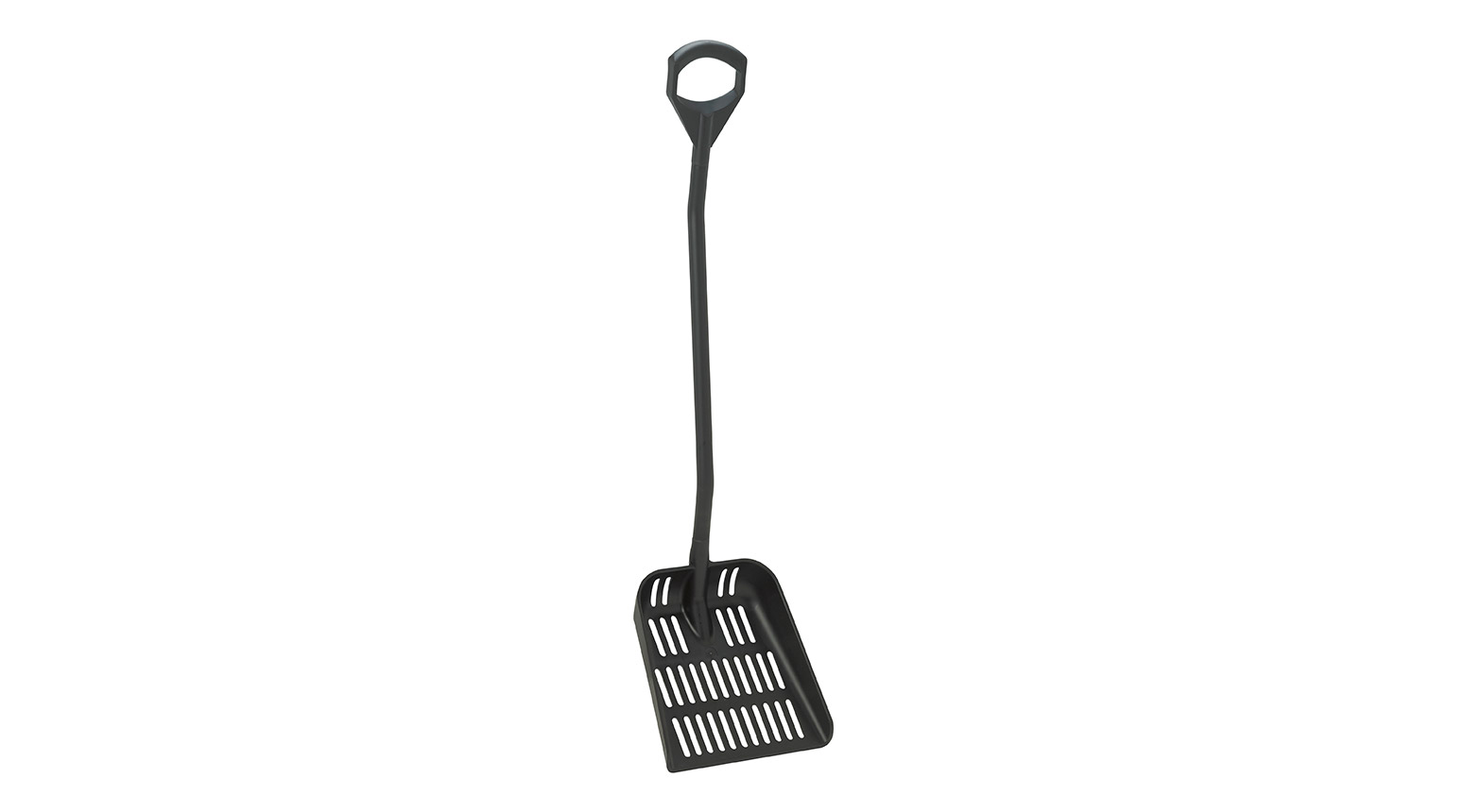 VIKAN Ergonomische Schaufel, 380 x 340 x 90 mm, 1305 mm, schwarz