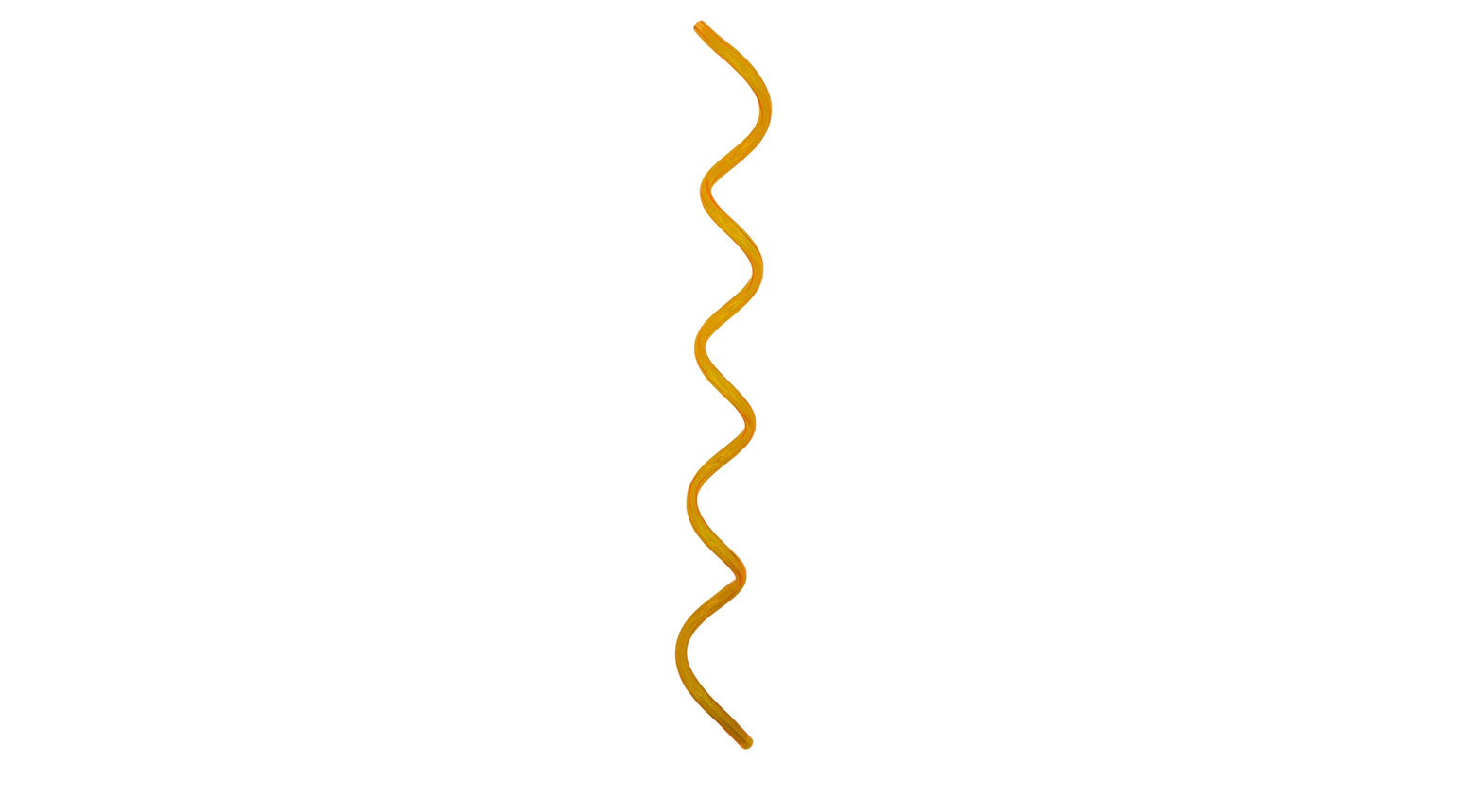 Trinkhalm "Wave" Ø 5 x 250 mm, PET, orange