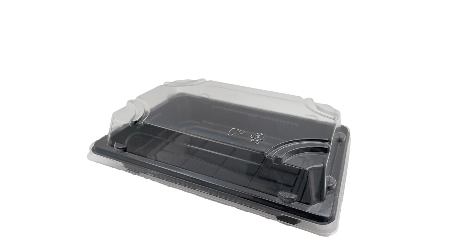 Sushibox, 160 x 115 x 20 mm, PS, schwarz