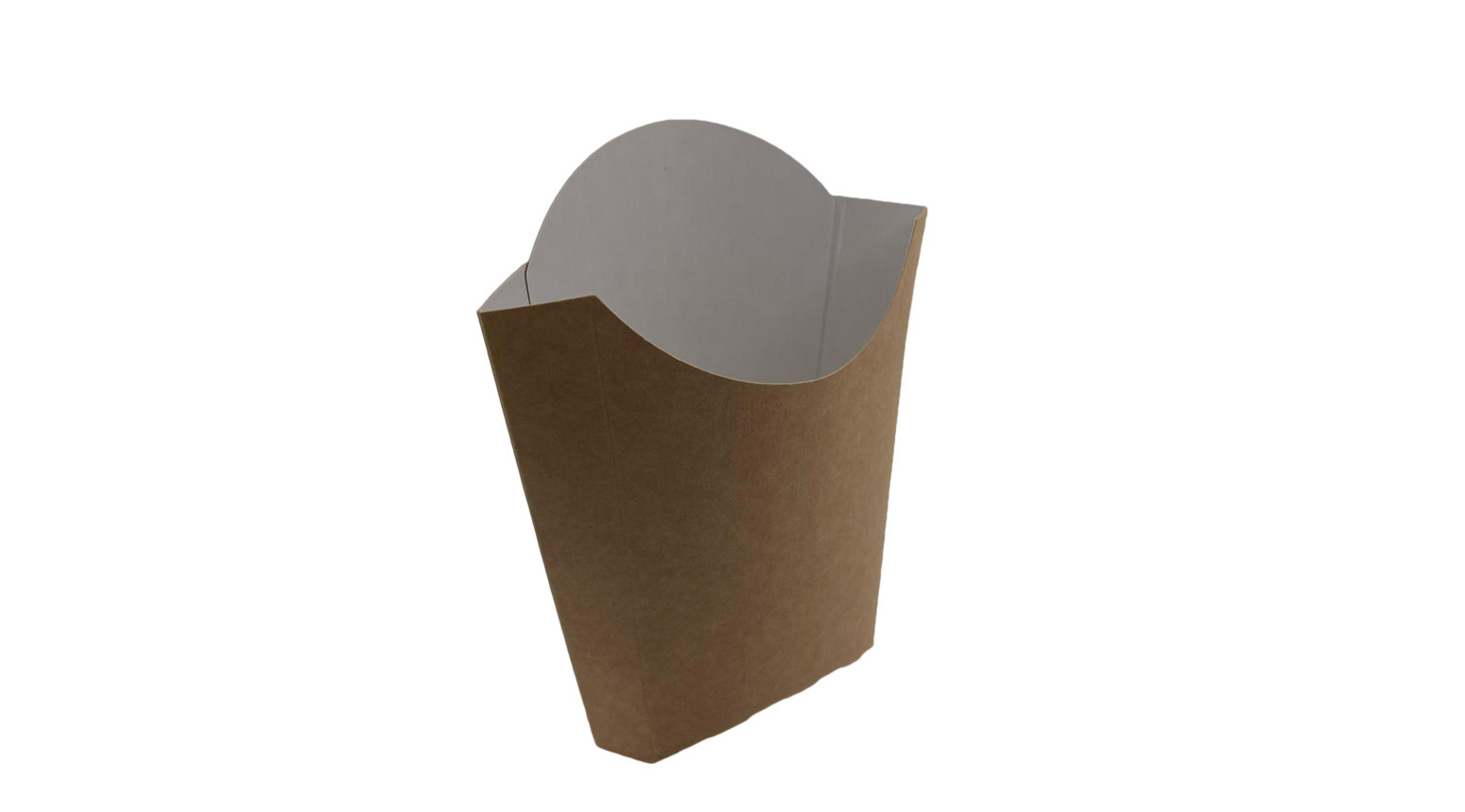 Pommes-Faltbecher "Kraft" mittel, 124 x 57 x 150 mm, braun