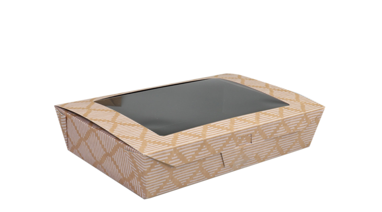 Sushibox mit Sichtfenster, 230 x 145 x 50 mm, Karton/PP, weiss