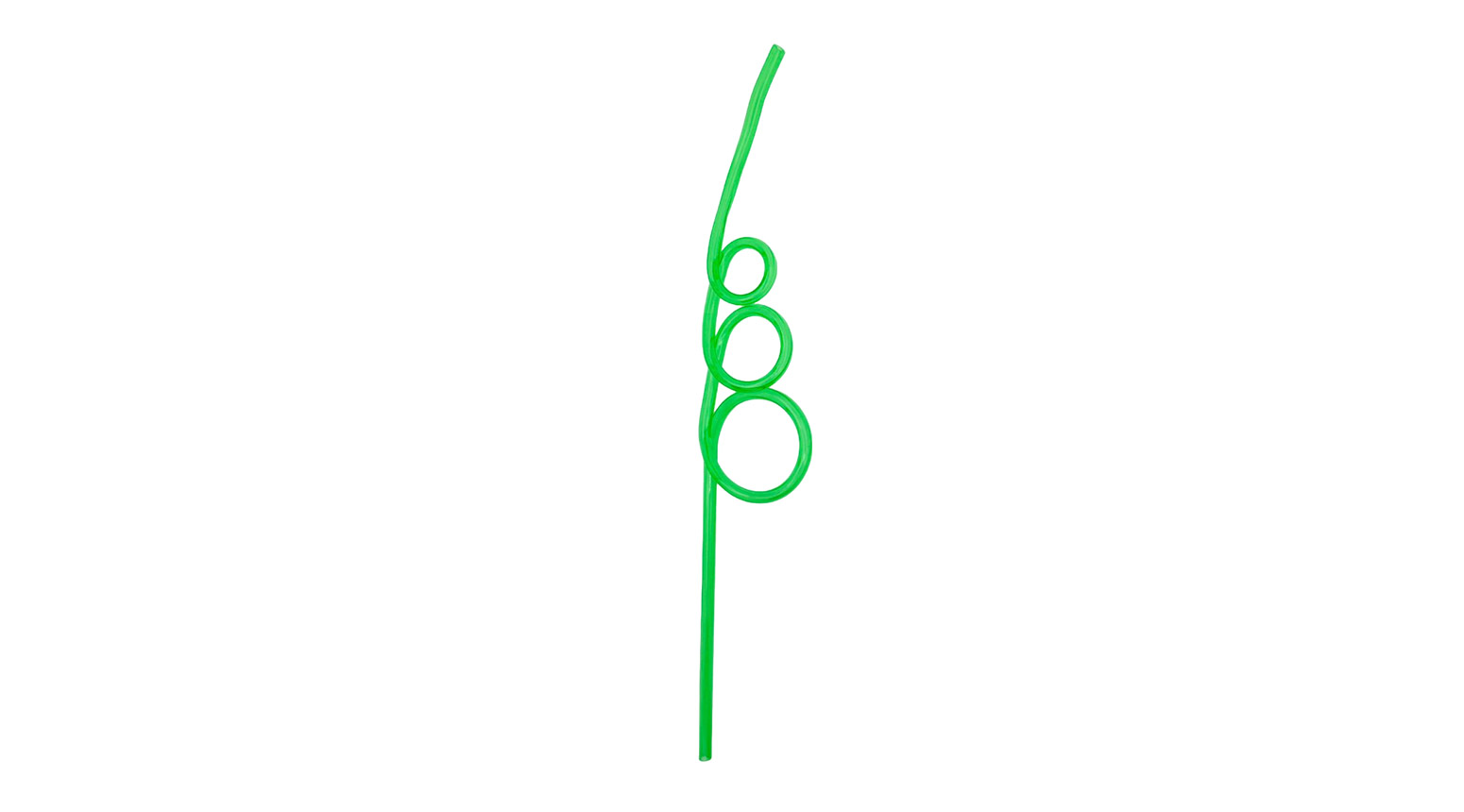 Trinkhalm "Curved" Ø 5 x 250 mm, PET, grün